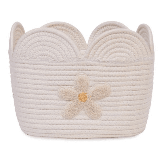 Childhome Mand Bloem 30x20x15cm Ecru