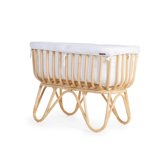Childhome Wieg Rattan Rechthoekig  Matrasje en Bekleding inbegrepen