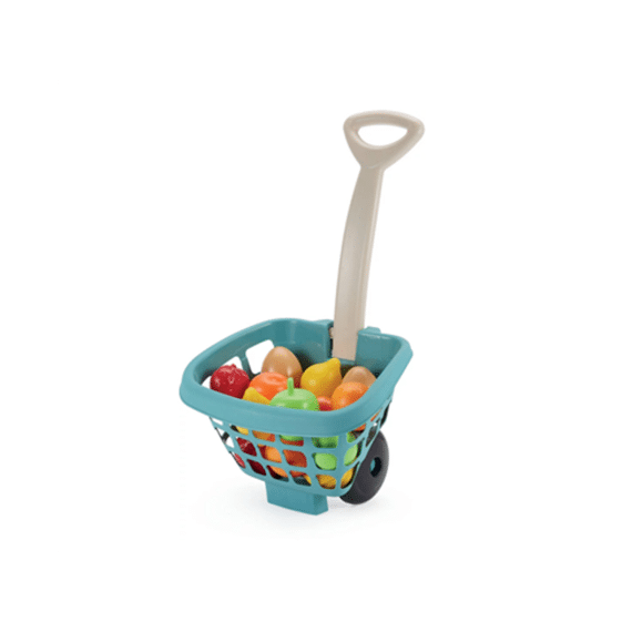 Ecoiffier Winkelmand Op Wielen Incl Fruit H41cm