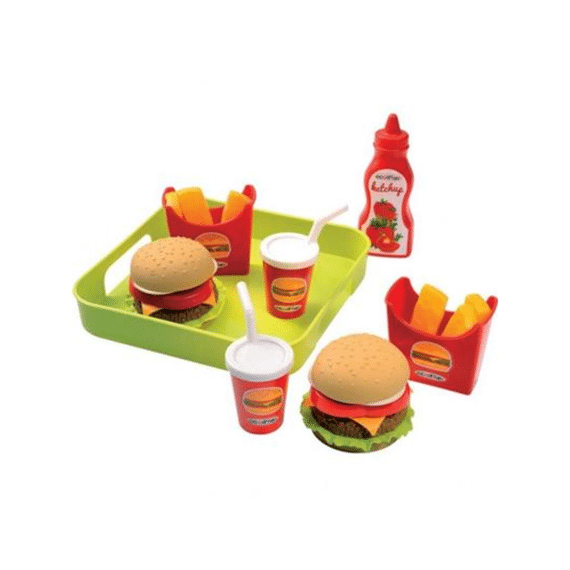 Ecoiffier 957 Dienblad met hamburgerset