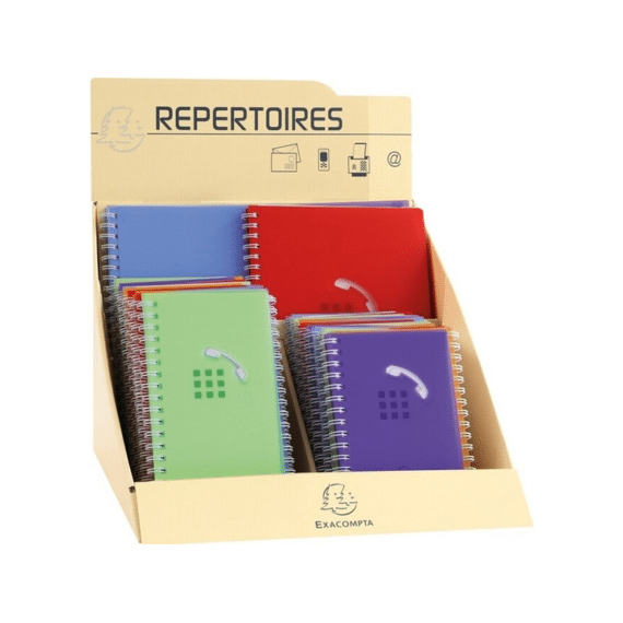 Adresboek Black & Color 160x90mm 96pag Ring Assortiment