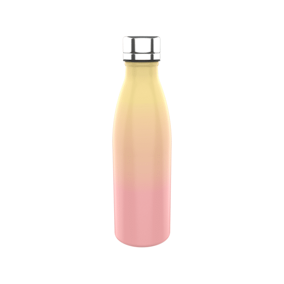 Rainbow RVS Drinkfles 600ml Peach Geel