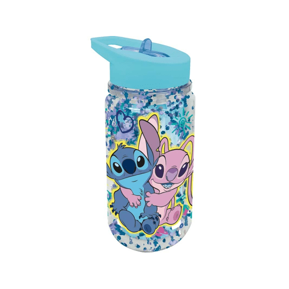 Stitch Drinkfles met Glitter 330ml