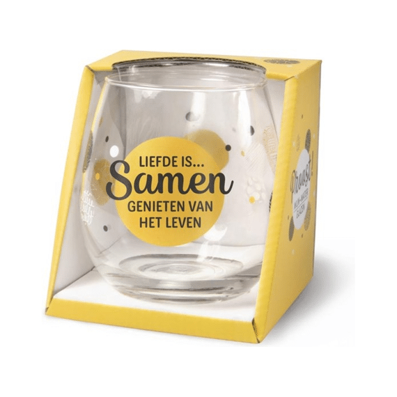 Miko Proostglas Met Tekst Goud Assortiment Prijs Per Stuk