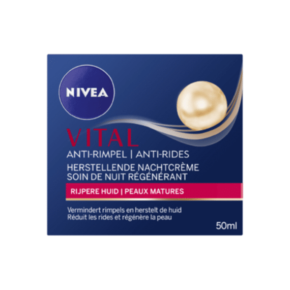 Nivea Vital Anti-age Nachtcreme Revitaliserend Voor Rijpe Huid 50ml