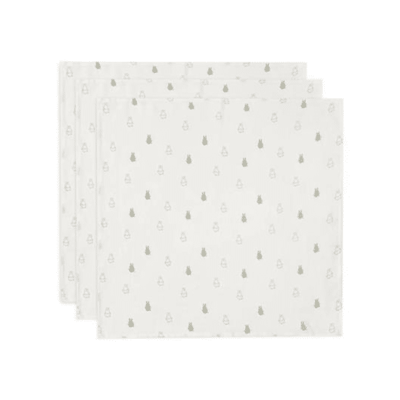 Jollein Tetradoeken 70x70 3-Pack Happy Nijntje Olive Green