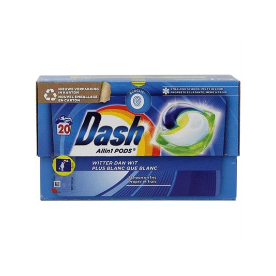 Dash Wasmiddel Tabs Witter Dan Wit 20 Scoops/442gr