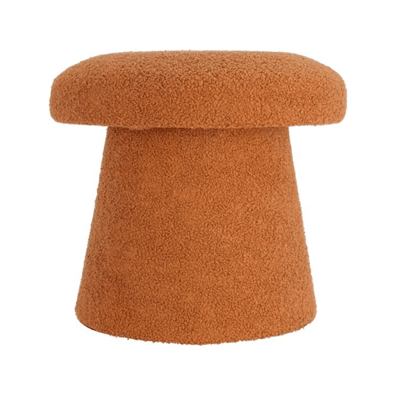 Poef Paddenstoel Teddy 43x38cm Bruin