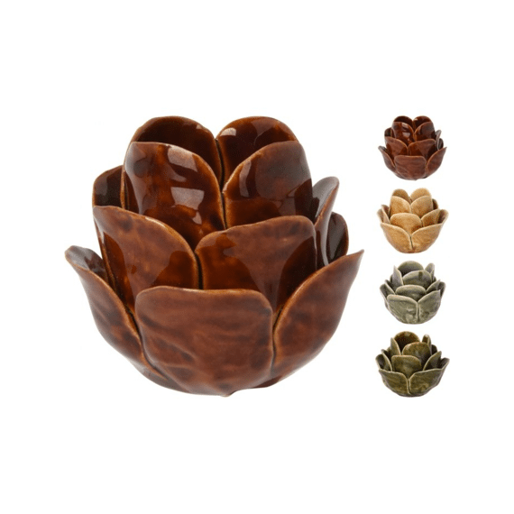 Theelichthouder Bloem 7,5cm Assortiment