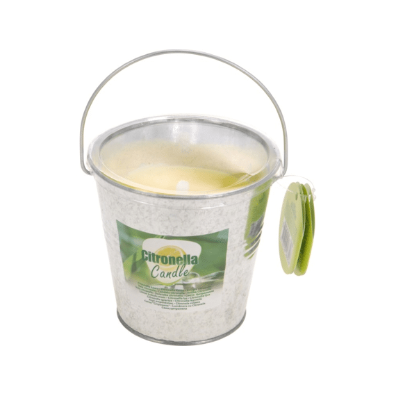 Citronella Kaars In Metalen Emmer