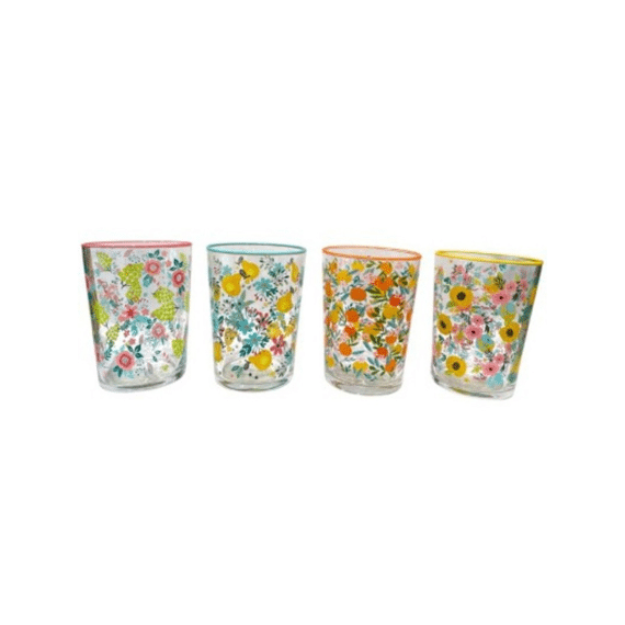 Drinkglas Fruit En Bloemen 510ml Assortiment