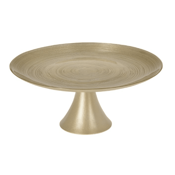 Taartschotel Op Voet 28cm Glas Goud