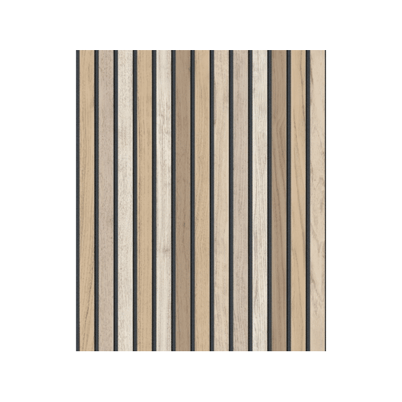 Illusion- Behangpapier Houten Plankjes Beige