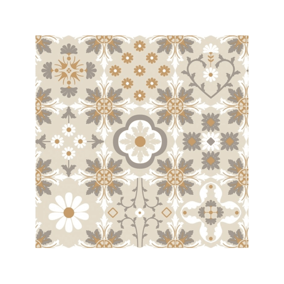 Illusion- Behangpapier Tegels Beige