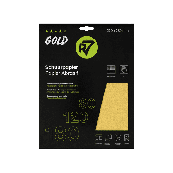 R7 Schuurvel P80/150/220 6 Stuks