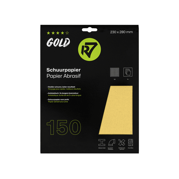 R7 Schuurpapier P150 5 Stuks