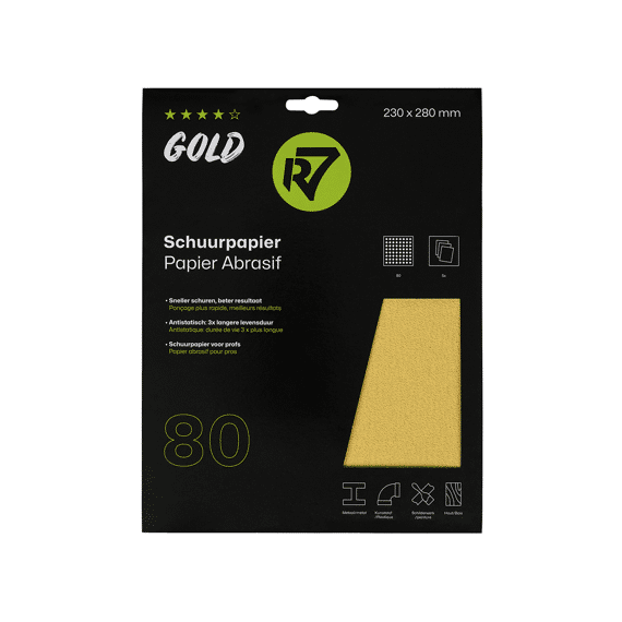 R7 Schuurpapier P80 4 Stuks