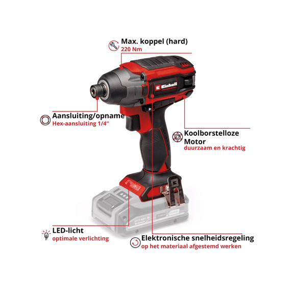 Einhell Accu Slagschroefmachine Tp-ci 18/220 Power-x-change