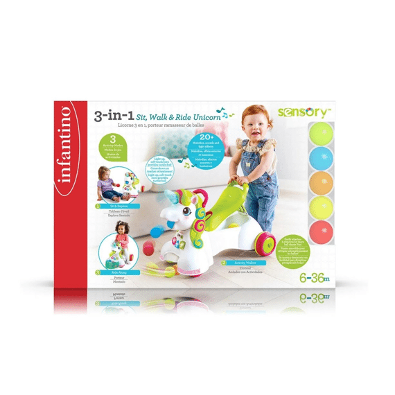 Infantino  3in1 Ride On Unicorn