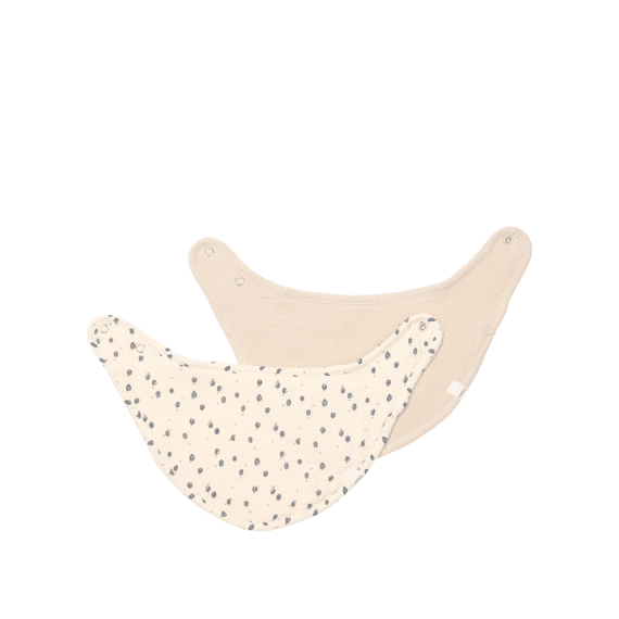 Koeka Bandana Bib Lugo 2-pack Offwhite Warm White