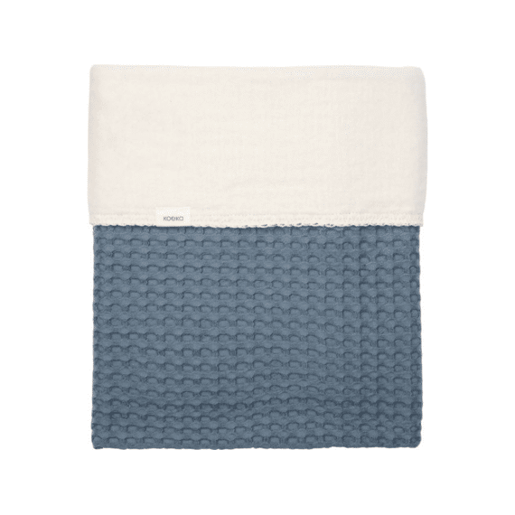 Koeka Deken Bed Amsterdam Wafel Fleece 100x150 Bluestone