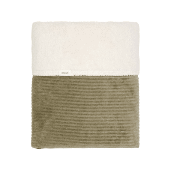 Koeka Deken Bed Vik Teddy 100x150 Moss