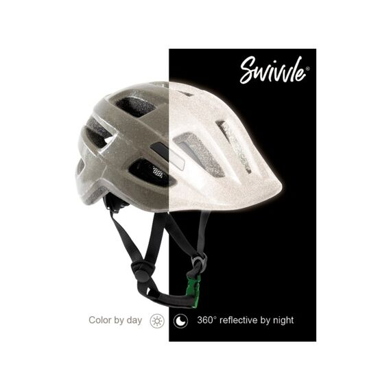 Swivvle Reflecterende Kinderfietshelm Spica Misty Grey Xs (48-50cm)