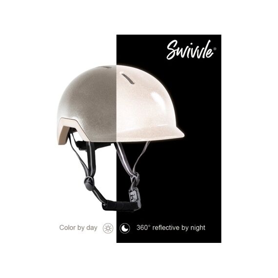 Swivvle Reflecterende Fietshelm Sirius Misty Grey M (55-58cm)