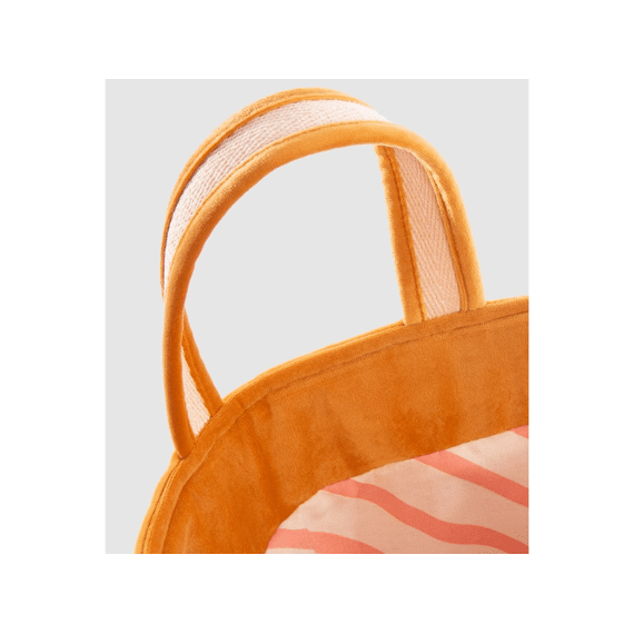 Nobodinoz Grote Opbergmand Eco Velvet Farniente Yellow