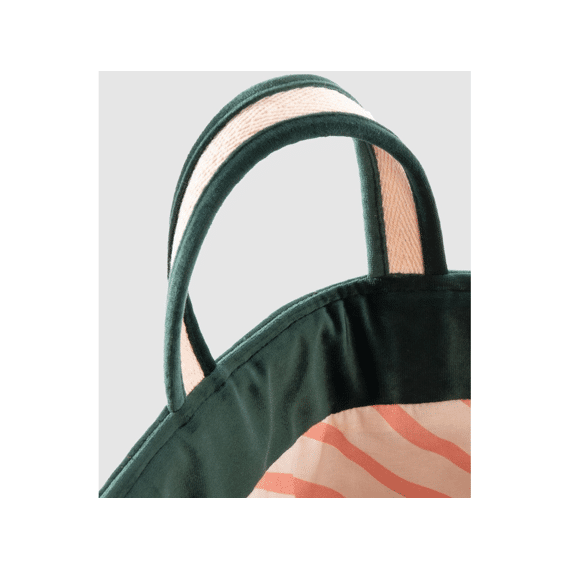 Nobodinoz Grote Opbergmand Eco Velvet Jungle Green