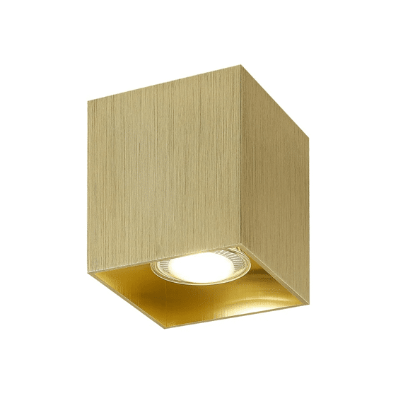Fantasia Babar Plafondlicht Geborsteld Goud Vierkant 1xgu10