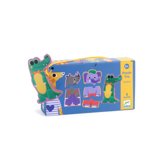 Djeco Educatief Spel Puzzel Duo - Trio Savanne