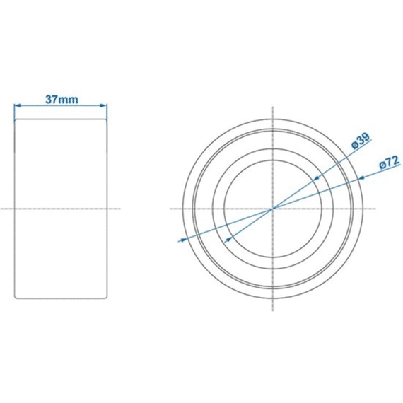 Noa 1.5b L1000 H500 D210 Grijs Met Zilver Blinkende Puntjes