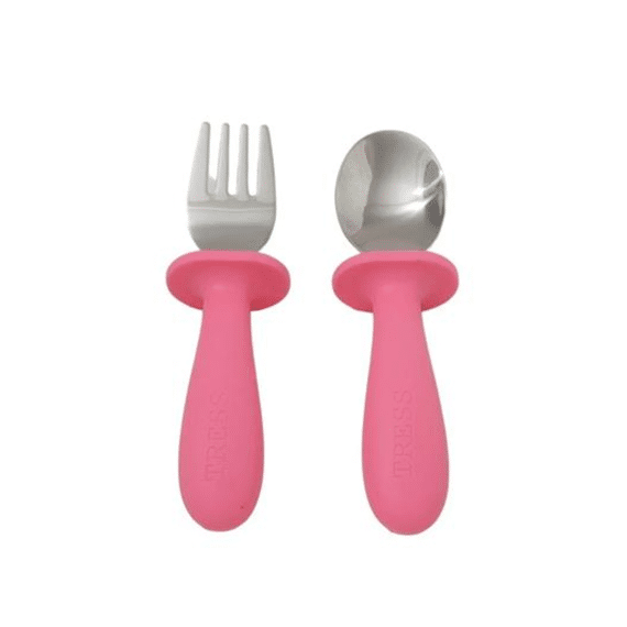 Tress Happy Tableware Lepel En Vork Bubbly Pink
