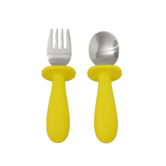 Tress Happy Tableware Lepel En Vork Smiley Yellow