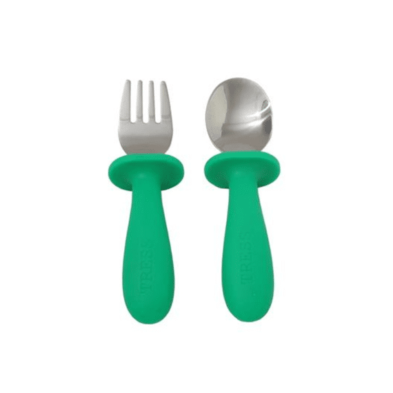 Tress Happy Tableware Lepel En Vork Bright Green