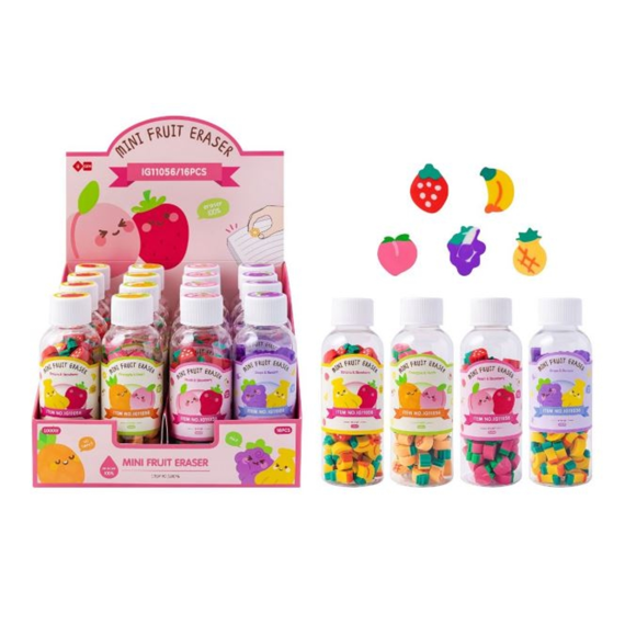 Gommetjes Fruit 2 Designs In Fles Assortiment Van 4 Flesjes