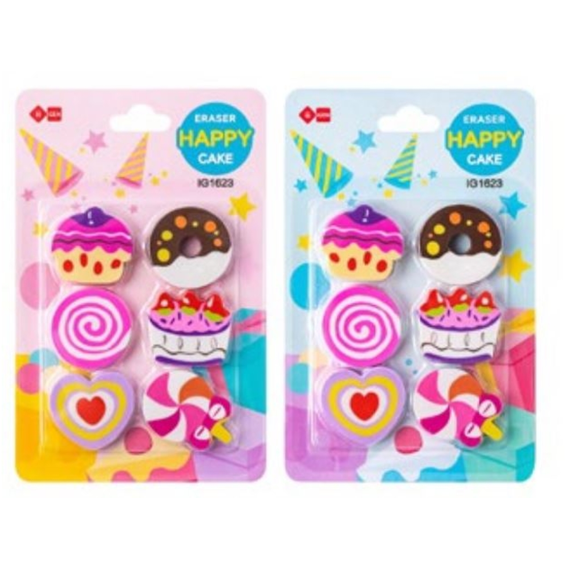 Gommetjes Dieren Op Blisterkaart 6 Stuks