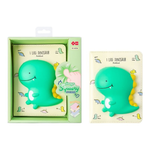 Lazy Stars Notitieboek Met Squishable 3d Figuur Dinosaurus