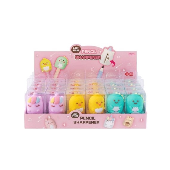 Lazy Stars Potloodslijper Assortiment Eenhoorn/eend/dinosaurus