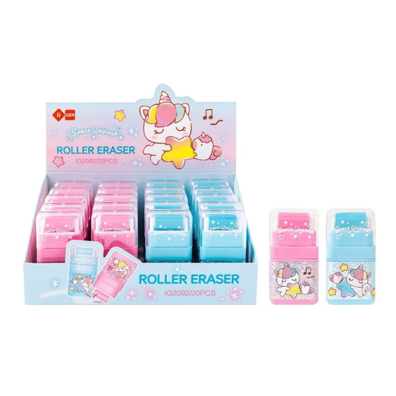 Lazy Stars Gom Roller Eenhoorn Assortiment Roze/blauw