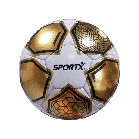 Sportx Voetbal Gold White Star Metallic 330-350gr