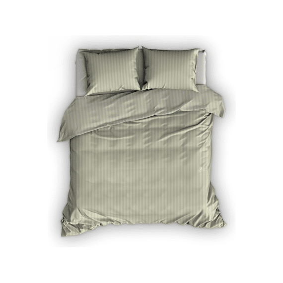 Dbo Satijn 200x200/220 Streep Khaki