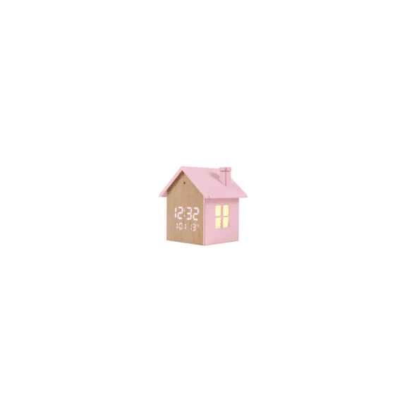Itotal Alarm Clock Birdhouse Pastel Pink