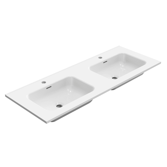 Sira Wastafel Porselein 120 Cm - Wit