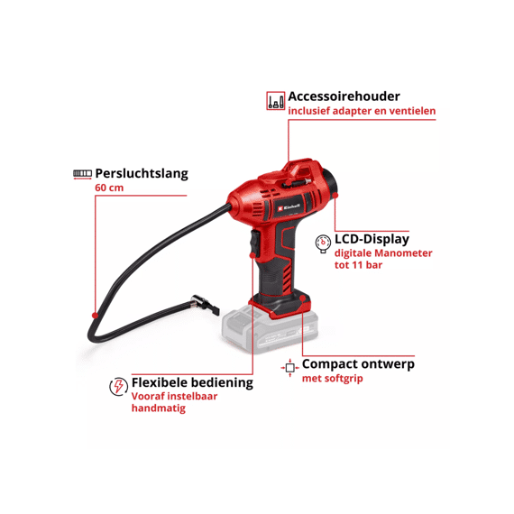 Einhell Luchtcompressor Accu Auto Power-X-Change Ce-Cc 18 Li Solo