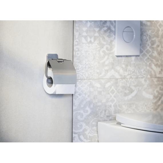 Wenko Turob-loc Porto Matt Toiletrolhouder Met Klep Rvs Mat