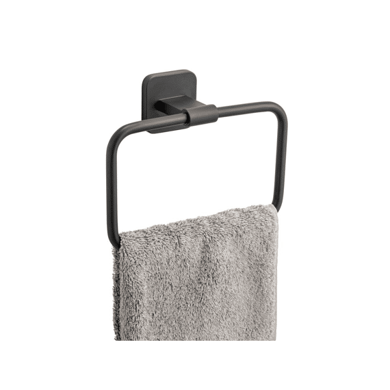 Wenko Turbo-loc Porto Black Handdoekring Rvs Zwart