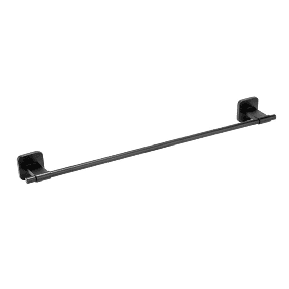 Wenko Turbo-loc Porto Black Handdoekhouder Uno 60cm Rvs Zwart