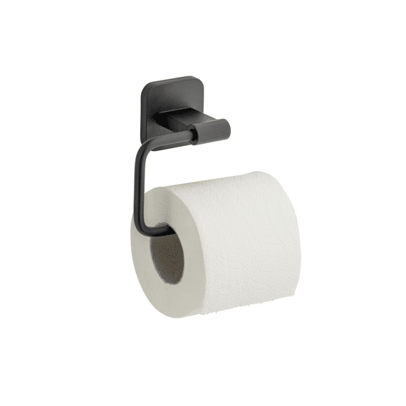 Wenko Turbo-loc Porto Black Toiletrolhouder Rvs Zwart